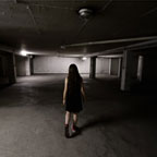 A bit like Alice - Grey cement road - Photographie conceptuelle