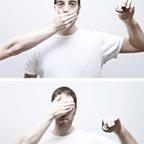 L'envers du d�cor des trois singes de la sagesse - Portrait et autoportrait photographique