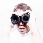 L'homme binoculaire - Portrait and self-portrait photography