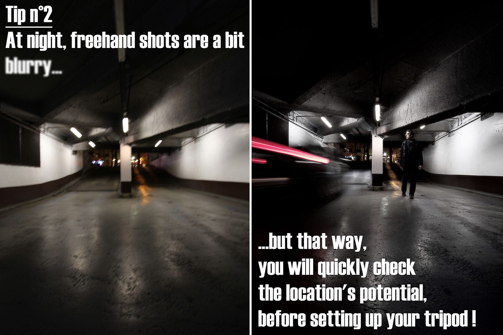 Night photography tip 2 - Freehand shots